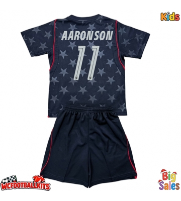 United States Brenden Aaronson #11 Replica Away Stadium Kit for Kids World Cup 2026 Short Sleeve (+ pants)